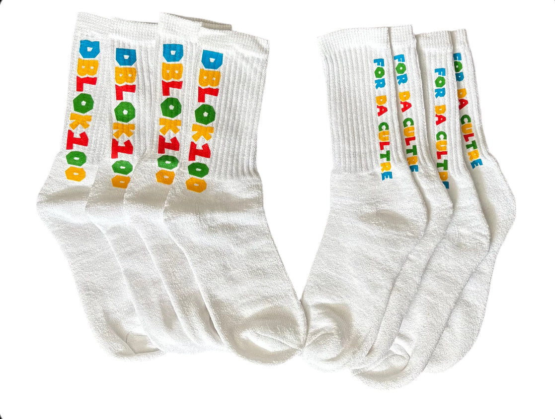 Dblok100fordacultre Embroidered & DTF Print Socks