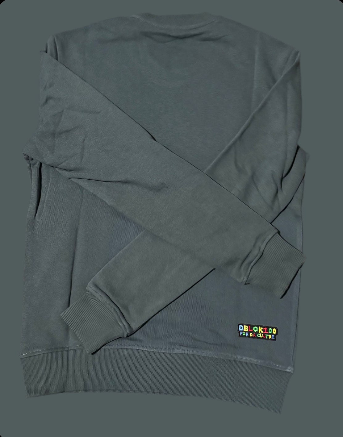 Dblok100fordacultre Embroidered & DTF Printed Crew Neck Sweatshirts