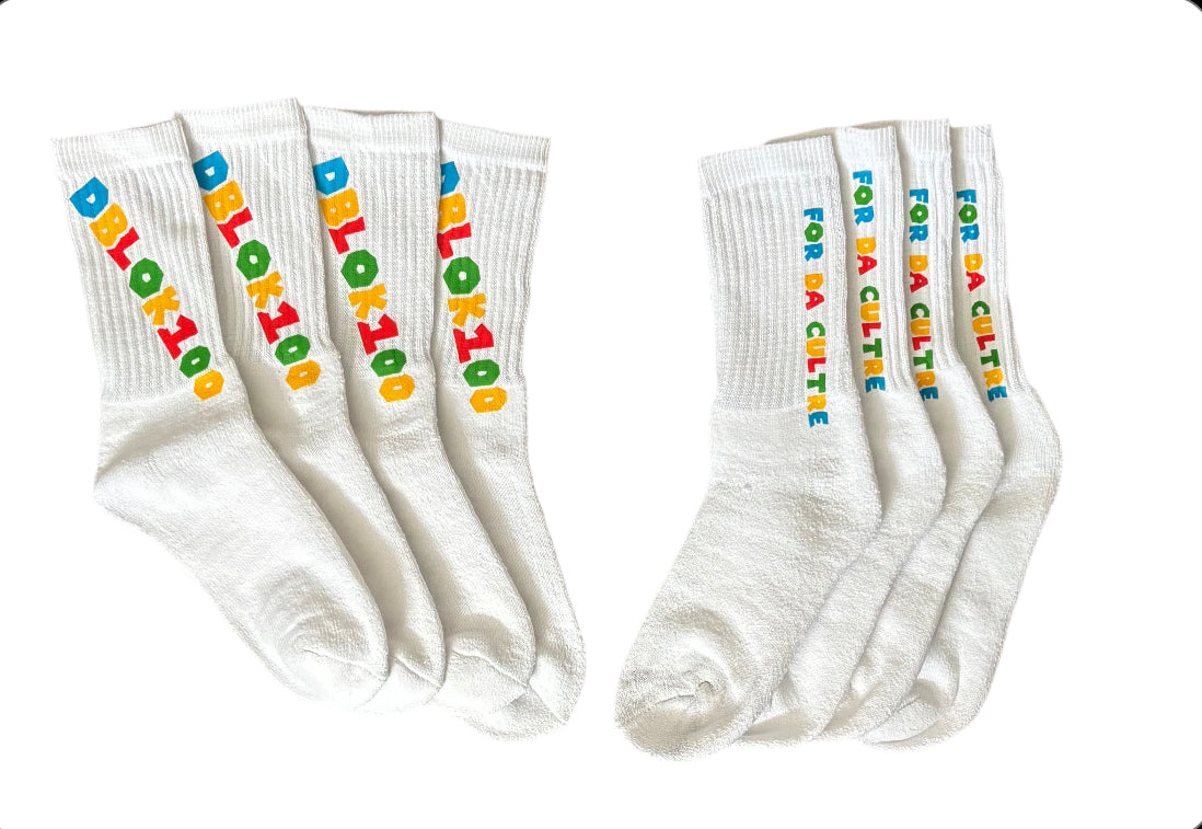 Dblok100fordacultre Embroidered & DTF Print Socks